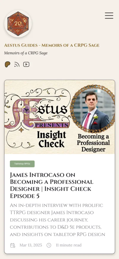 Aestus Guides mobile screenshot