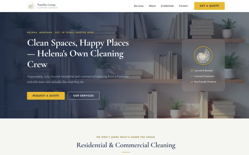 Nautilus Group Cleaning Services desktop screenshot