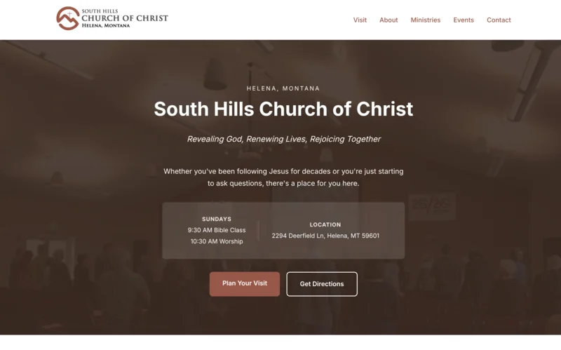South Hills Church of Christ desktop screenshot
