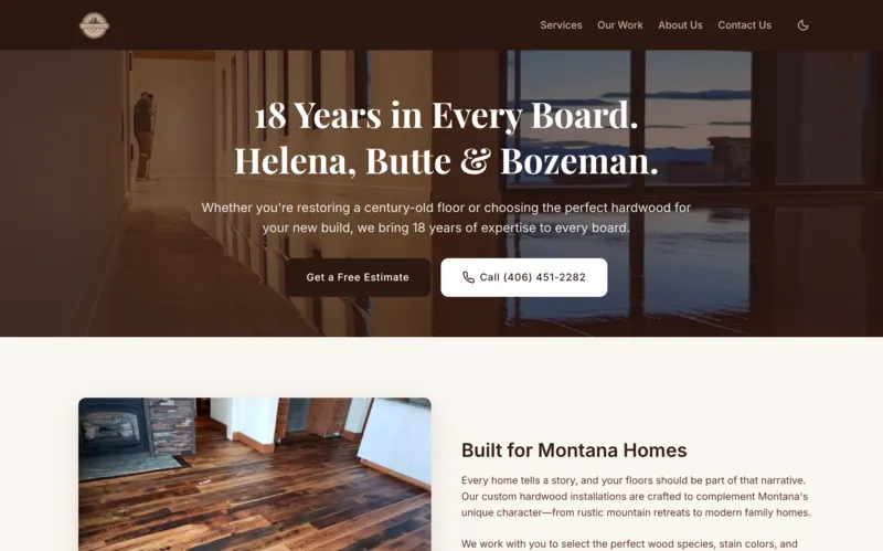 Traver Hardwood Floors desktop screenshot